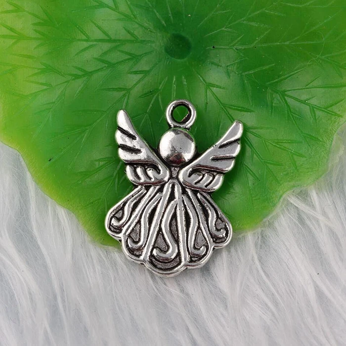 Смешанные винтажные серебряные пирсинг Ангел Летающий шармы подвеска в форме