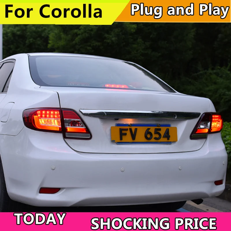 doxa Car Styling For Toyota Corolla Altis Rear Lamp for 2011-2013 LED Carolla taillight DRL+Brake+Park+Signal | Автомобили и