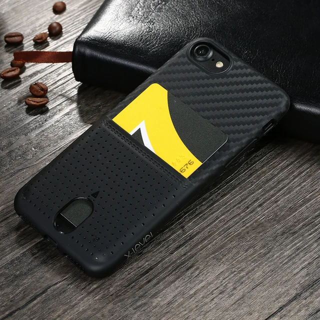 X-Level TPU чехол для карт Apple iPhone 7/7 plus задняя крышка iPhone7 Plus Матовый ТПУ из углеродного