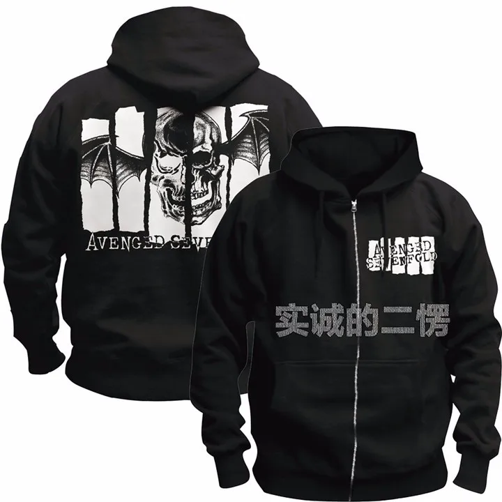 31 дизайн Harajuku череп Avenged Sevenfold A7X рок толстовки оболочка куртка панк тяжелый металл Толстовка молния флис sudadera
