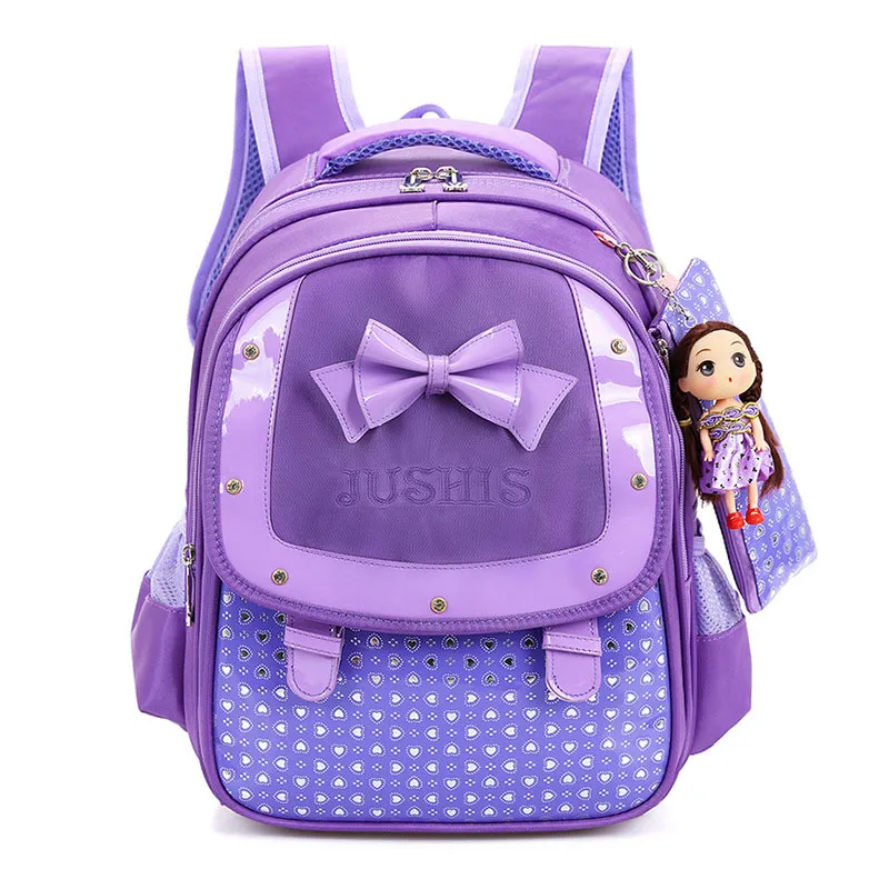 Милый школьный рюкзак принцессы с бантом, водонепроницаемые детские школьные сумки для девочек, мультяшный рюкзак, школьный рюкзак для дет...