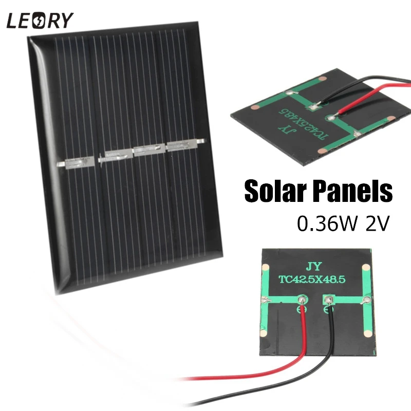 LEORY 2 шт. 0 36 Вт в мини поликристаллические солнечные панели DIY зарядное устройство