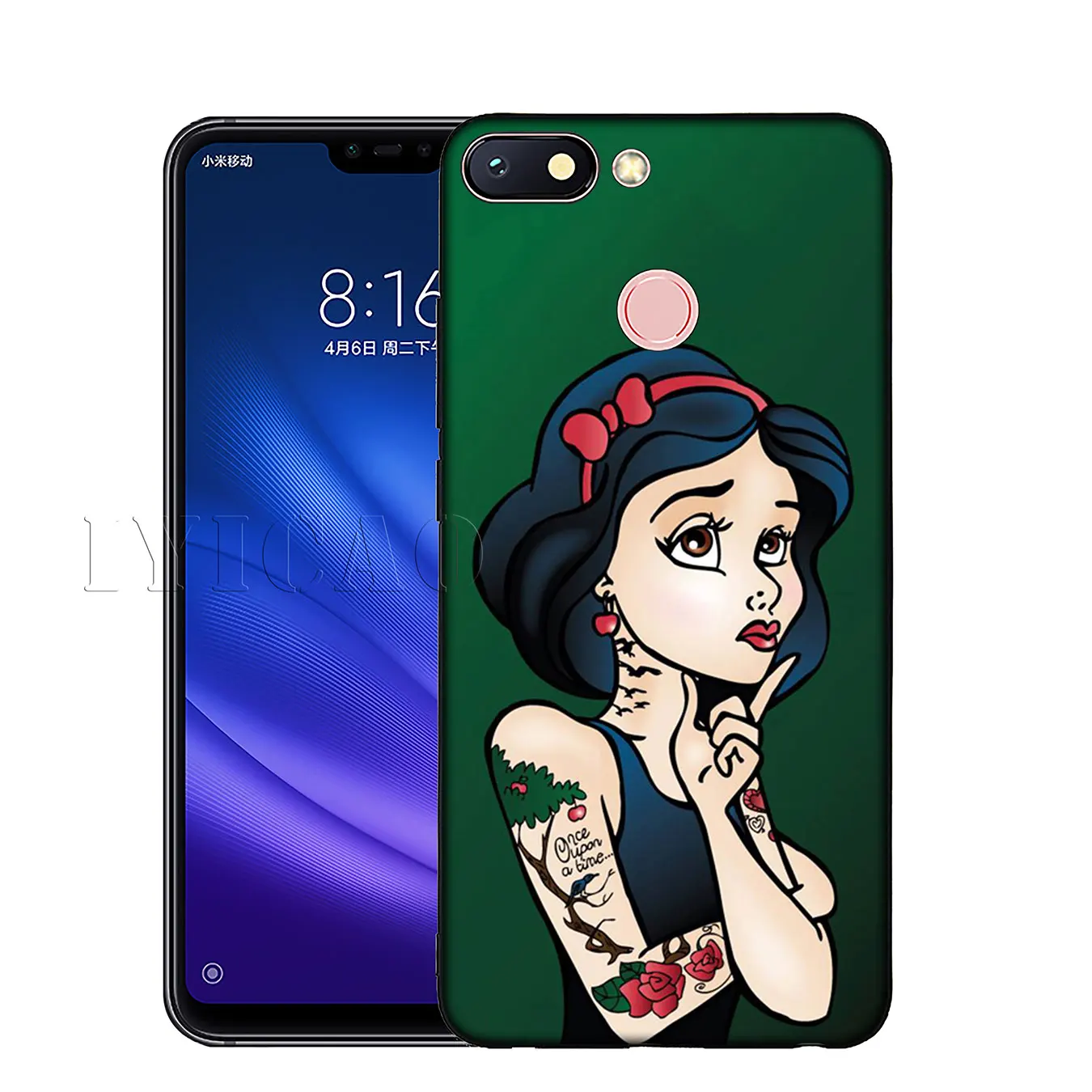 IYICAO Tattooed Alice Ariel Jasmine princess cartoon Soft Case for Xiaomi Mi 10 9 9T CC9 CC9E 8 SE A3 Pro A1 A2 Lite 6 f1 |