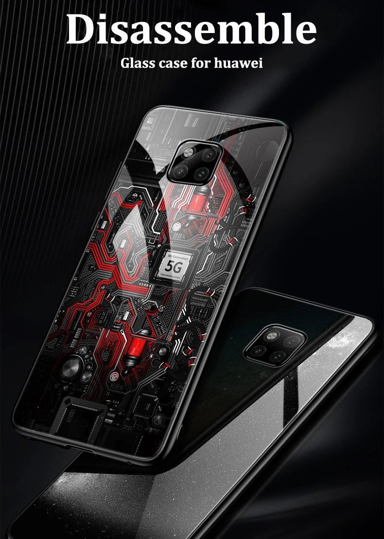 Чехол GFAITH для HUAWEI P30 Pro, дизайнерский чехол из закаленного стекла для HUAWEI MATE 20 PRO P30 Lite, чехол Y9 Y7 Y6