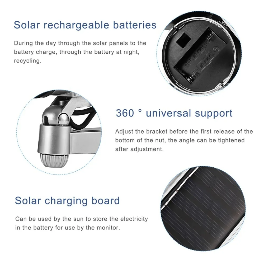 Solar Powered Fake Camera Dummy High Simulation CCTV Home Security Surveillance With Led Red Light Flashing | Безопасность и