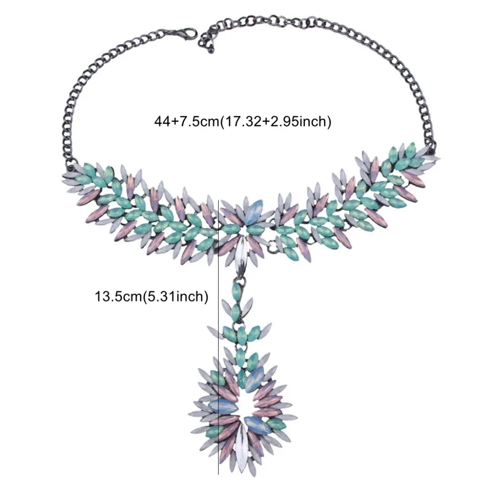

DiLiCa Gorgeous Crystal Choker Necklace for Women Statement Necklace Rhinestone Flower Chokers Necklaces Pendants Jewelry