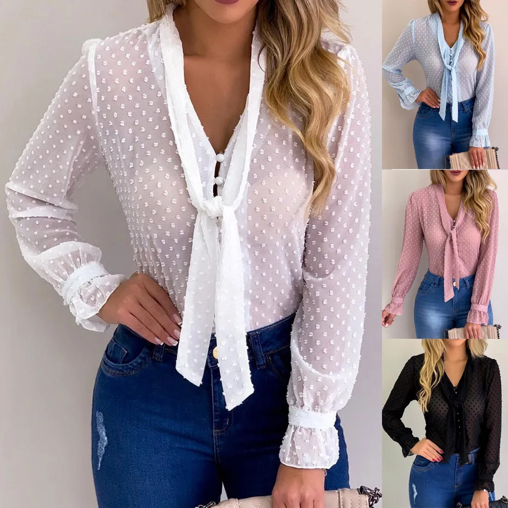 Для женщин с длинным рукавом Сексуальная шифоновая шаль сетчатая ткань лентой до