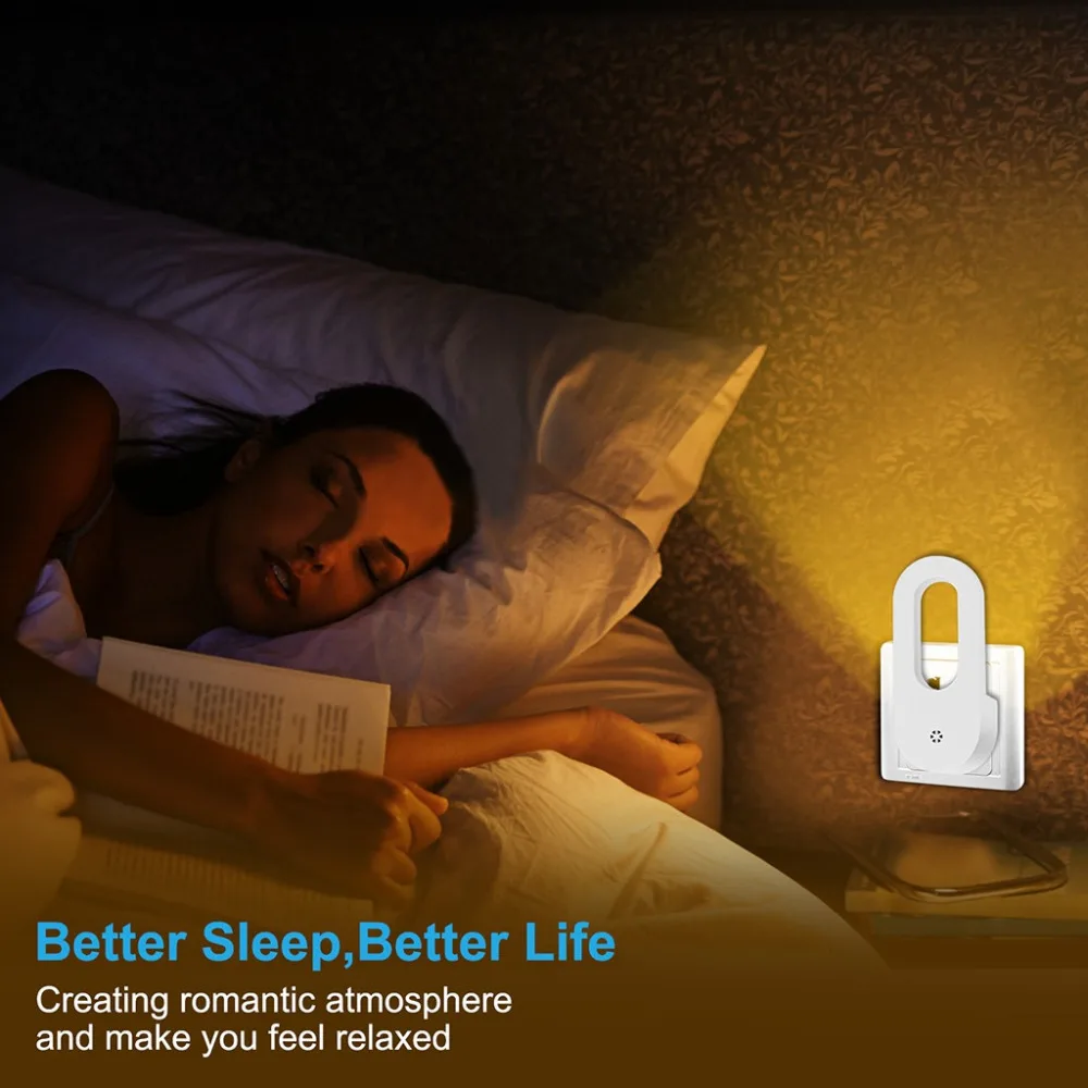 2 шт. ночник с датчиком управления мини европейская американская вилка новинка