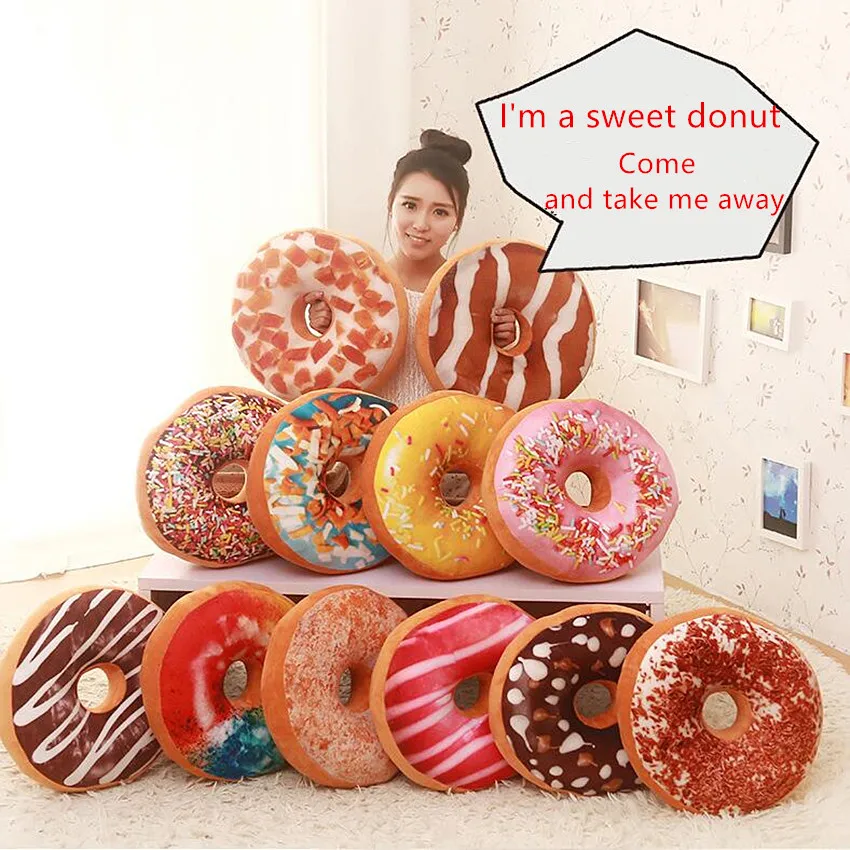 

Funny Cartoon Sweet chocolates Donuts Sofa and chair back Cushion Student pillow Car Mats Plush Toys Birthday gifts