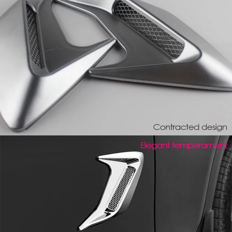 LENTAI 1 шт. капот автомобиля боковые вентиляционные отверстия наклейки акула