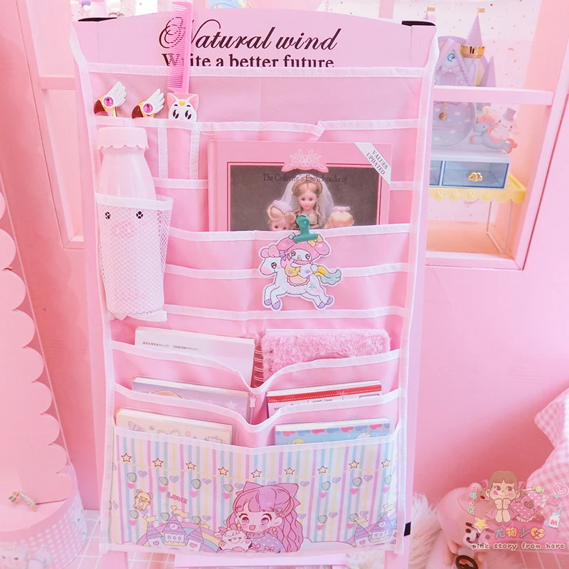 Мультфильм Сейлор Мун hello kitty My Melody Cinnamoroll пудинг собака косметички настенные подвесные сумки для книг сумки для хранения косметики для девочек