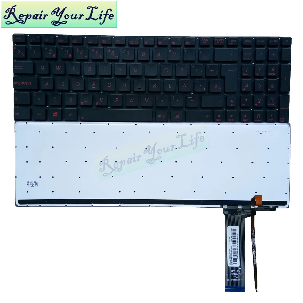 Испанская клавиатура для ноутбука Asus G56 G56JK G56JR N56 N56VV N56VZ N76VB N76VJ N76VM N76VZ Испания SP с