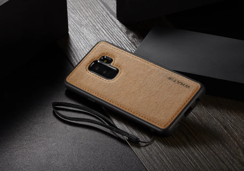 WHATIF DIY для рисования Рисование крафт Бумага кожаный чехол для samsung Galaxy S9/Plus чехол-портмоне с откидной крышкой съемной магнитной задней крышкой