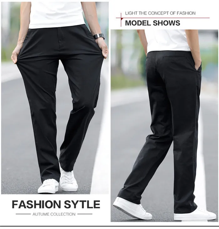 Pantalon Homme брюки летние мужские повседневные Фитнес Брюки Модные хаки серые черные брюки плюс 40 42 44 мужские s тонкие прямые брюки