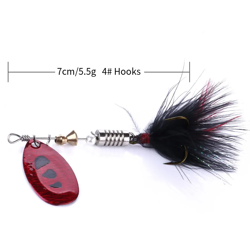 Fishing Spoon Lures Spinner Bait 70mm 5.5g Wobbler Metal Baits Spinnerbait Isca Artificial Dropshipping | Спорт и развлечения