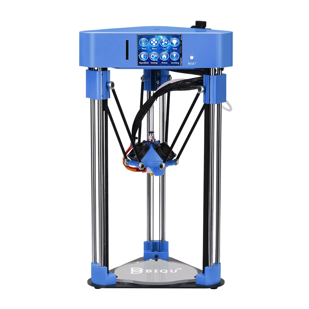 Blue BIQU 3D принтер BIQU маг Высокая точность мини коссель Настольный impressora полная сборка с выключением питания - Цвет: Blue