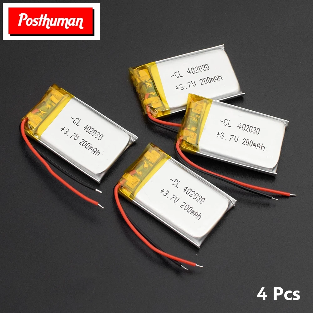 Postuman полимерная литиевая батарея 3,7 V 402030 042030 200mah перезаряжаемые батареи для MP3 MP4 часы игрушка сотовый телефон gps