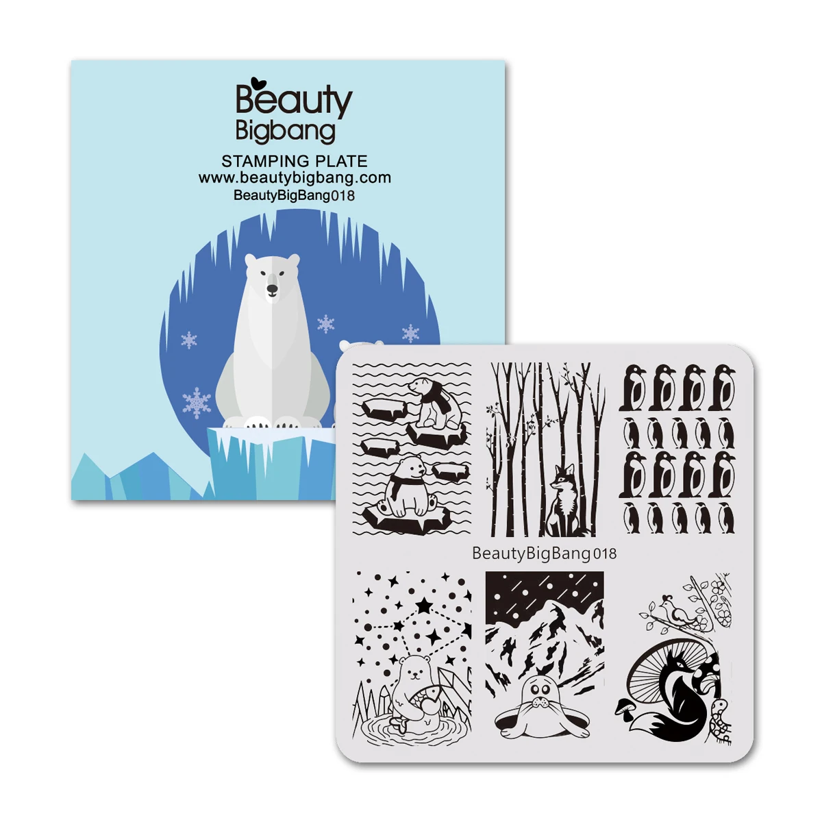 BeautyBigBang 6*6 см тиснение для ногтей дельфин рыба Чайка шаблон дизайн ногтей штамп пластины трафареты шаблонные штампы для BBB028