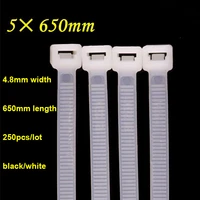 5650mm self lock type plastic nylon cable tie national standard cable wire fixed whiteblack wire zip lock tie 250pcslot