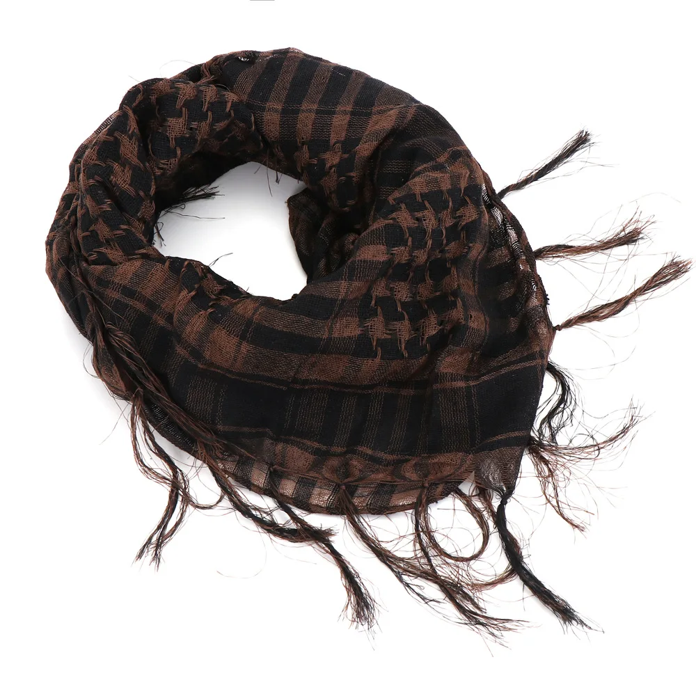 Шаль Keffiyeh Kafiya АРАФАТ ШАРФ в арабском стиле теплый хлопковый шарф с кисточками Арафат платок