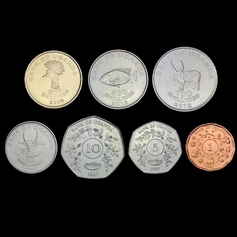 

7pcs Uganda coin original coin Not circulated