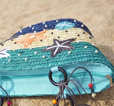 2016 новая популярная цветная соломенная сумка через плечо большая пляжная