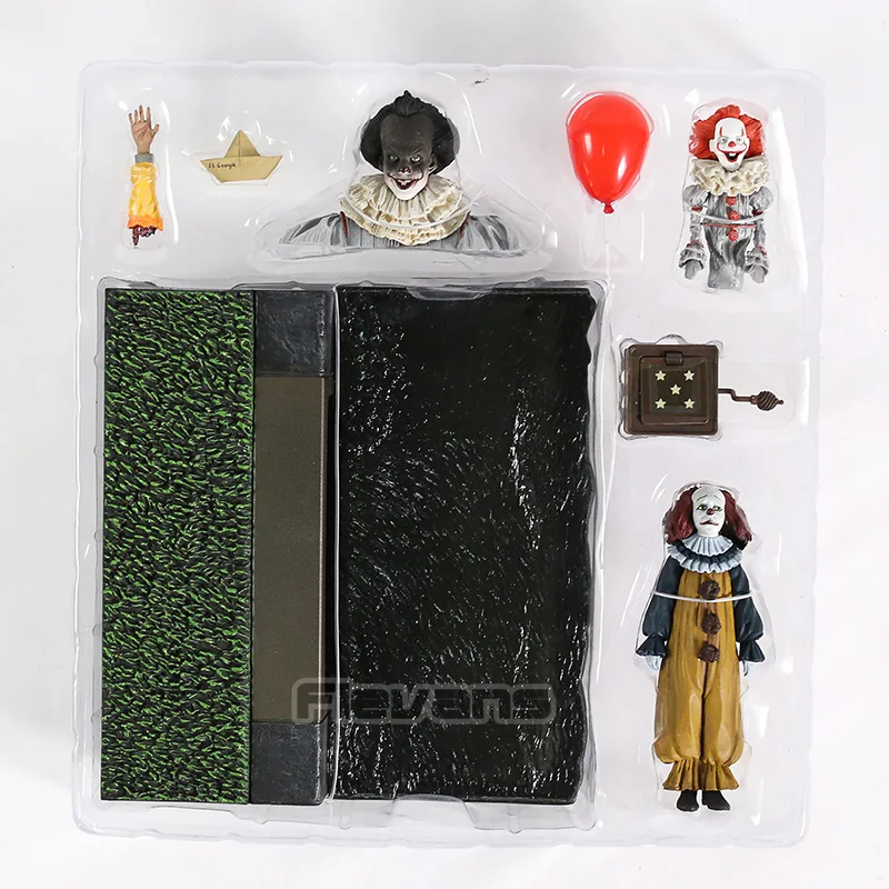 E no box NECA фильм ужасов Стивен Кинг это Pennywise Джокер клоун классический канализационная сцена Pennywise набор аксессуаров ПВХ фигурка игрушка - Цвет: E no box
