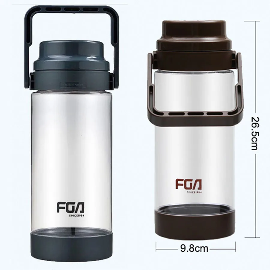 Новая герметичная пластиковая бутылка для воды простого дизайна (1500 мл) модная