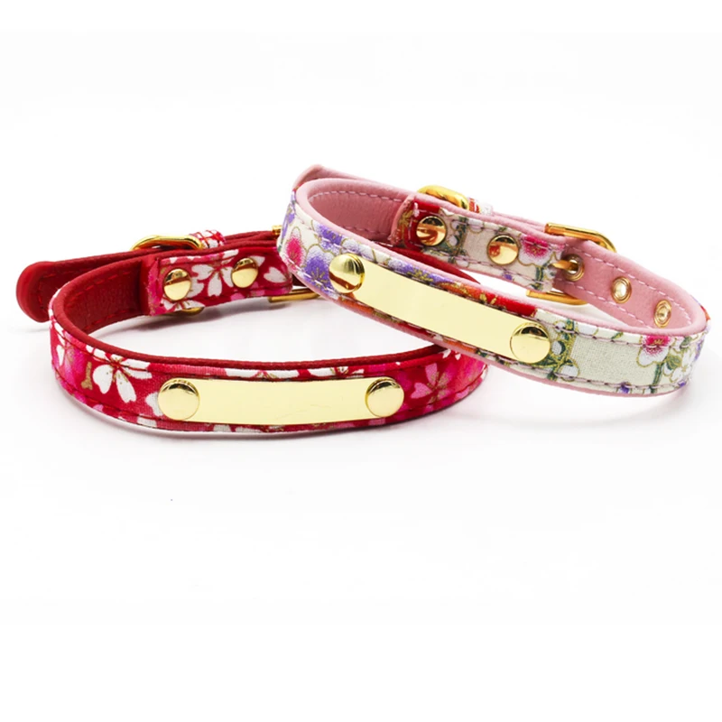 Ошейник для кота персонализированные ID воротник кожа со светоотражающим