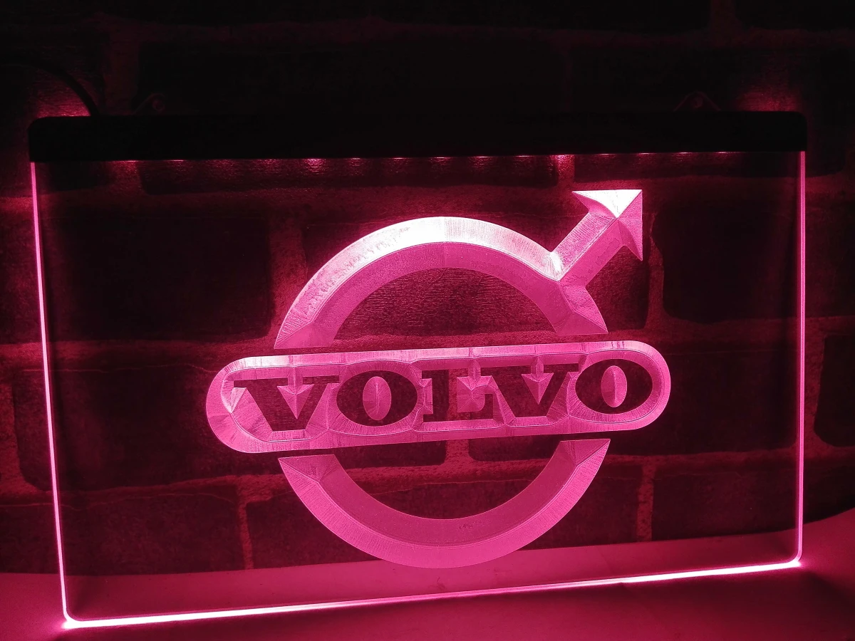 LG008-Volvo светодиодный неоновый светильник, подвесной знак, домашний декор
