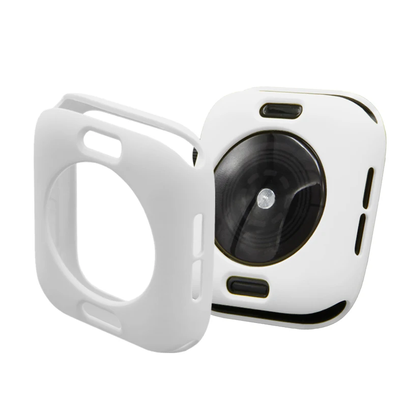 11 цветов, мягкий силиконовый чехол для Apple Watch Series 5, 4, 3, 2, 1, защитная рамка, бампер для iWatch Band 42 мм, 38 мм, 40 мм, 44 мм