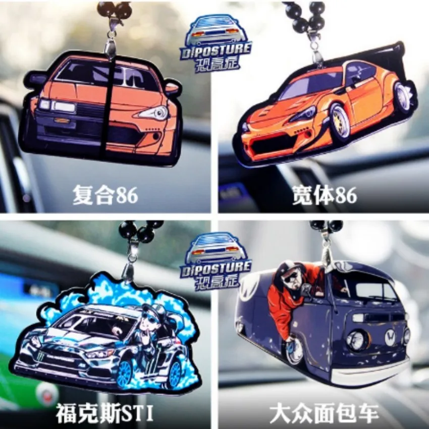 Очень крутая Модель автомобиля украшения evo модная подвеска Гонки со струной