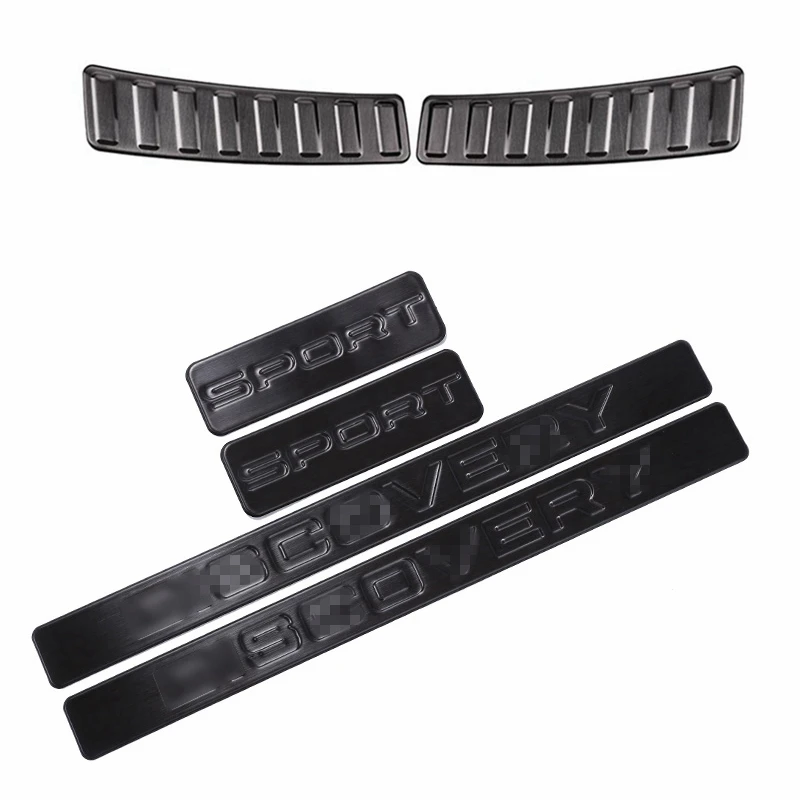 A1A2 BLACK 6PCS Для LAND ROVER DISCOVERY SPORT- накладка на внутреннюю дверь автомобиля накладка на внутреннюю дверь бампер Защитная Накладка на порог - Название цвета: A1A2 BLACK 6PCS