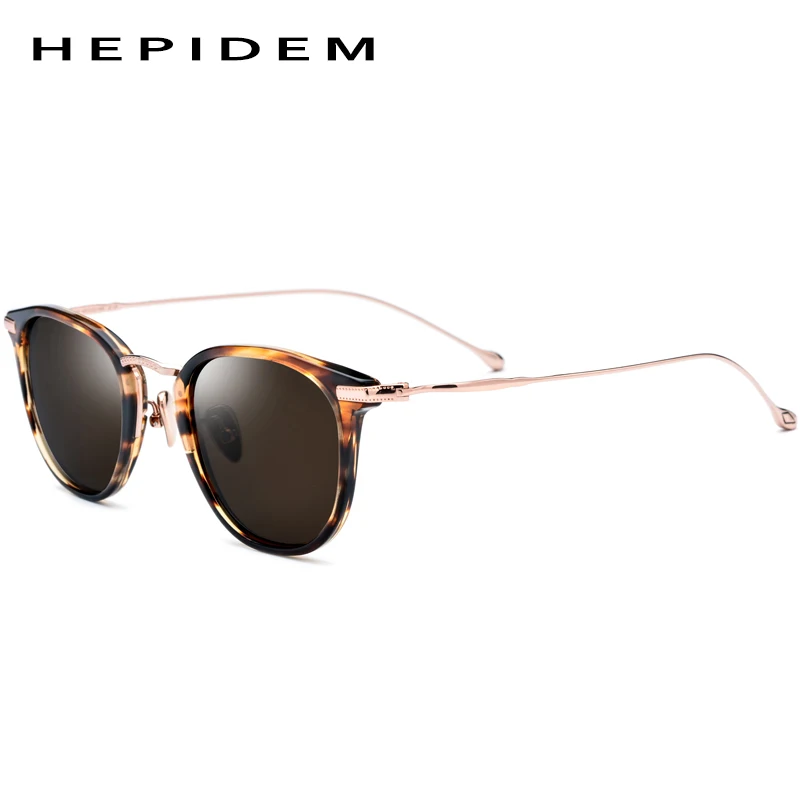 HEPIDEM Pure B Титан ацетат поляризованные солнцезащитные очки мужские новые модные брендовые дизайнерские винтажные Квадратные Солнцезащитные очки для женщин - Цвет линз: 1