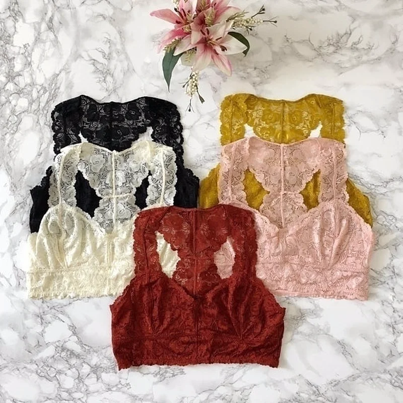 Женский модный кружевной топ без косточек повседневный волнистый с бретельками