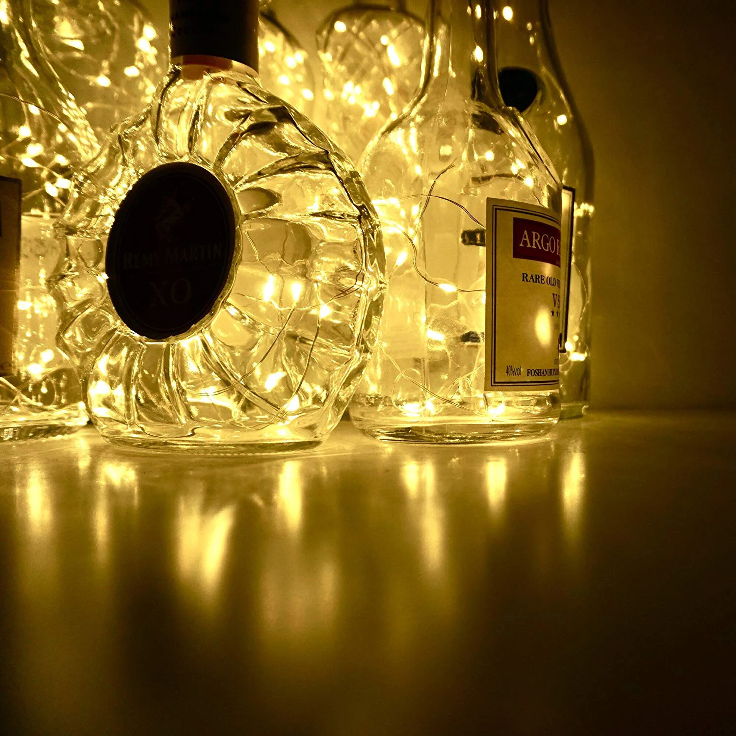 20 LED Бутылка нить с пробкой огни винная бутылка Фея мини медная проволока батарея