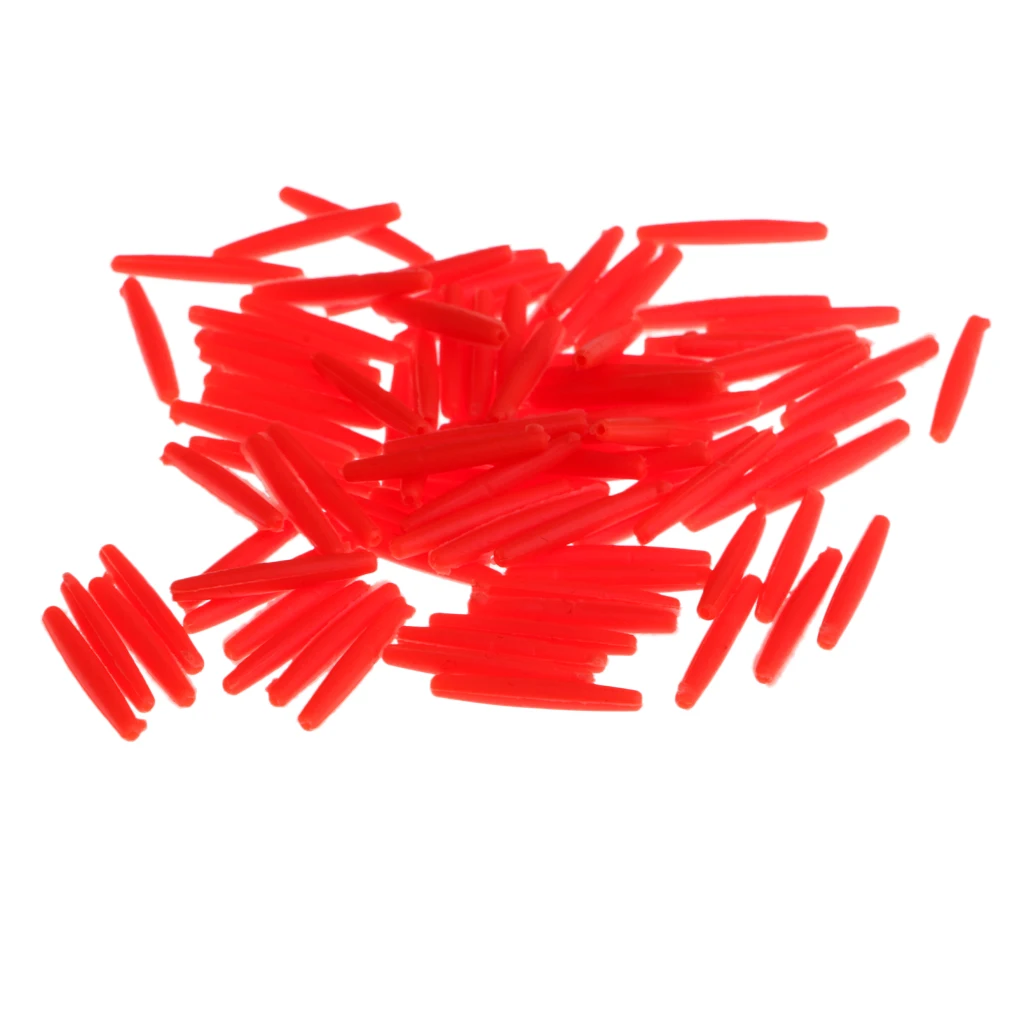 Red H 100 шт. яркие цвета индикатор удара цилиндра Рыболовные Поплавки-бобберы маленькие и изысканные легко носить с собой - Цвет: Red H