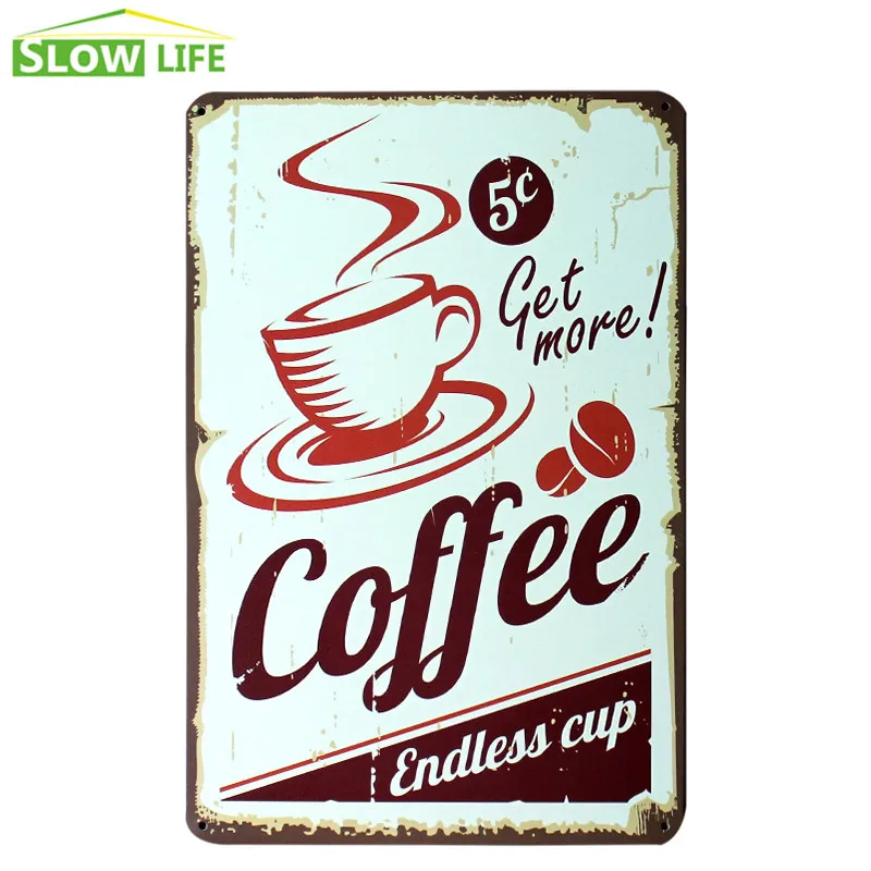 Фотообои в винтажном стиле с рисунком кофе | Дом и сад