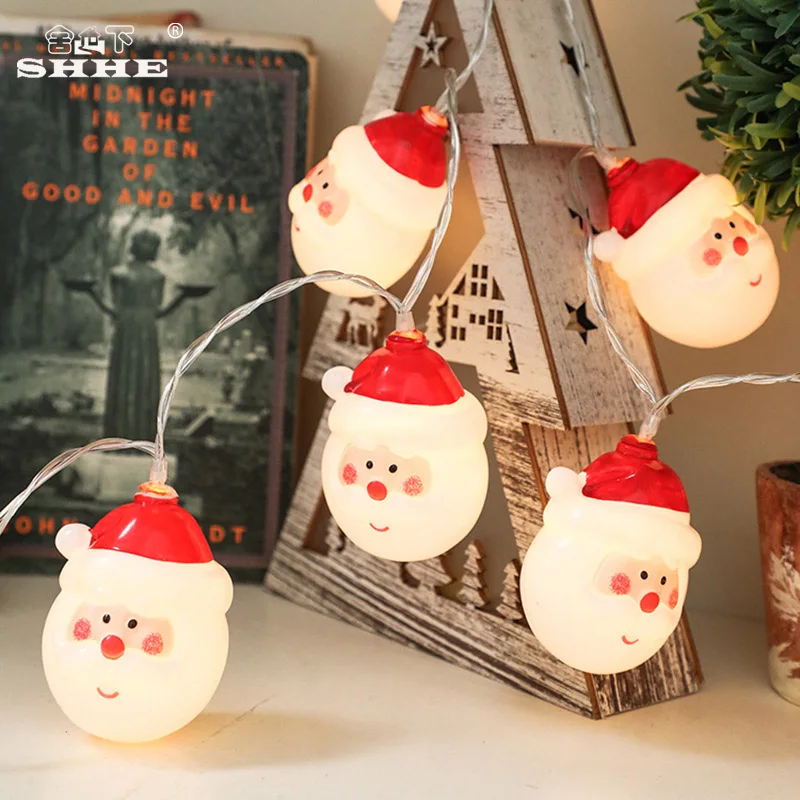 Рождественская гирлянда с Санта-Клаусом и снеговиком 3 м 20 светодиодный