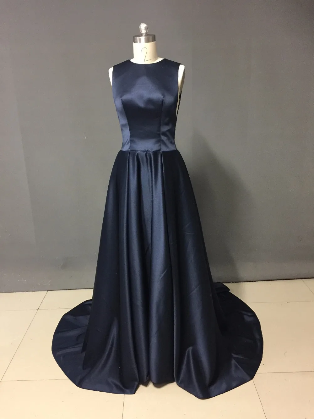 Новое Прибытие Real Photo Элегантный О-Образным Вырезом Русалка Длинные Вечерние