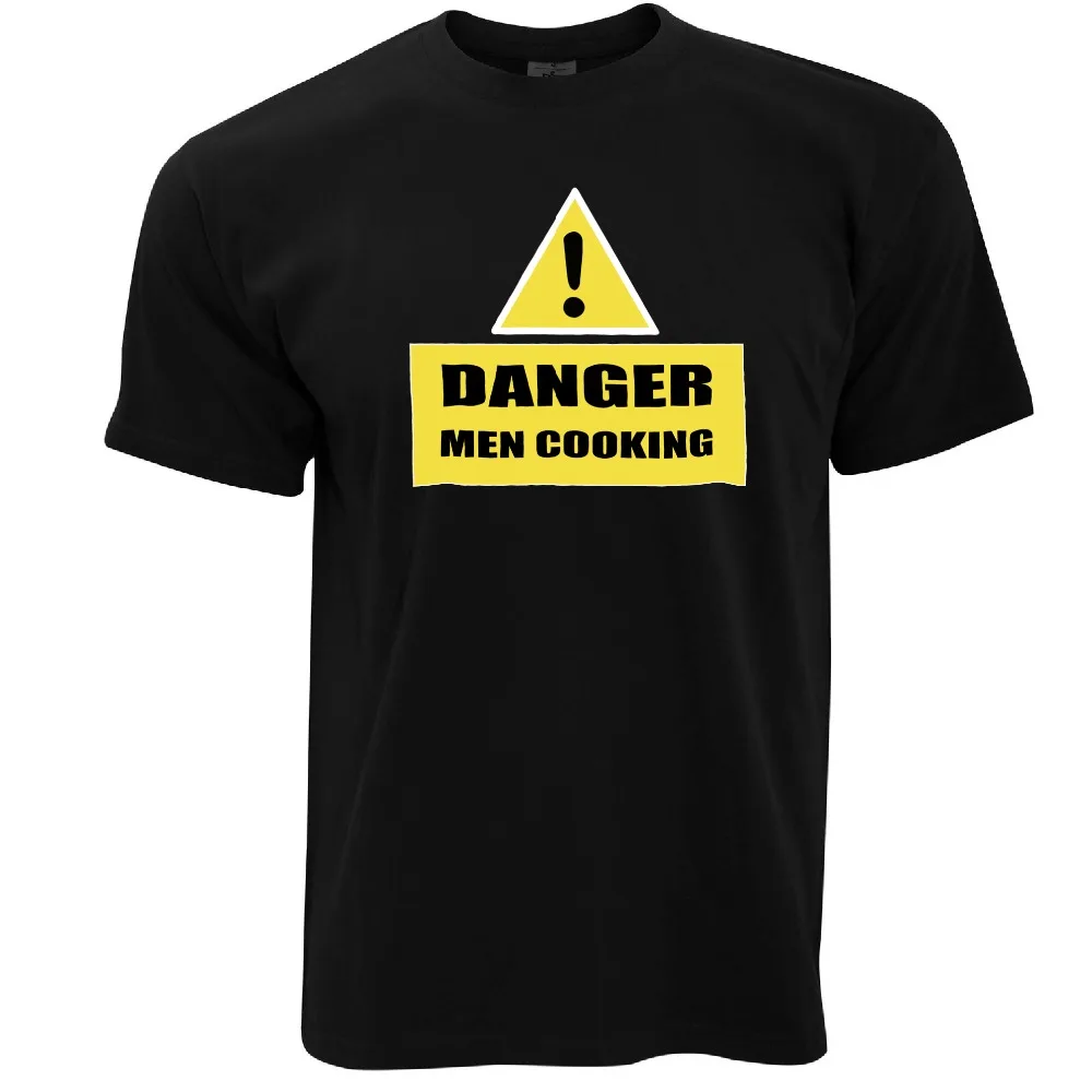 Модная популярная Футболка Премиум-качества с надписью Опасность мужчины кухня