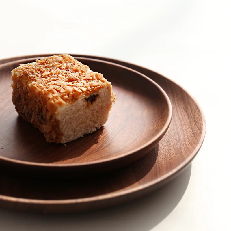 Импортный черный орех дерево Японская еда сладости сервировочный поднос десерт