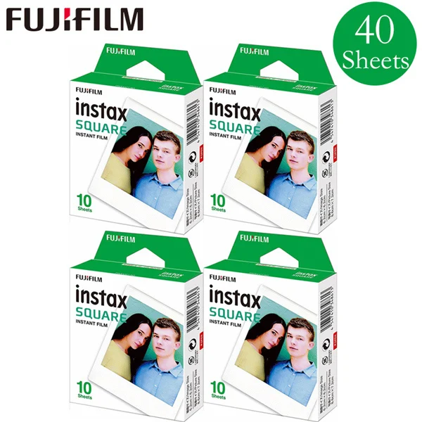 4 Boxes 10 sheets 10-100 листов Fujifilm Instax квадратная мгновенная белая черная рамка пленка для Fuji SQ10 SQ6 Share SP-3 принтер фотокамера - Цвет: 4 Boxes 10 sheets