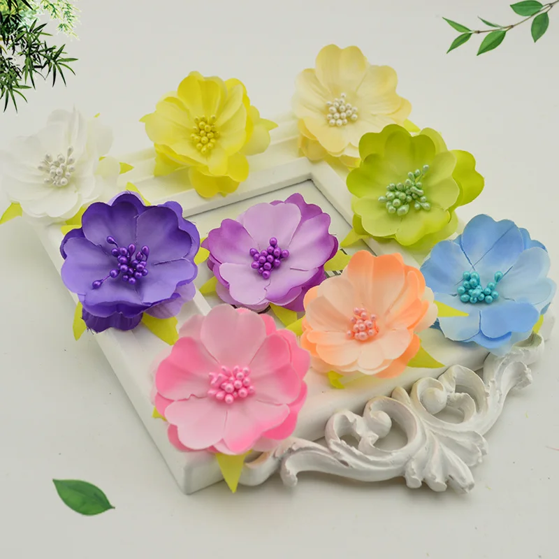 Искусственные головки цветов вишни 3 шт. для украшения свадебной подарочной