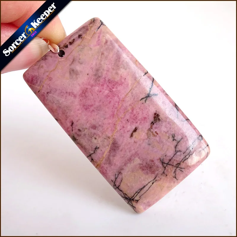 Натуральный камень настоящий с камнем Родонит Bijoux Винтаж Diy бусины подвеска костюм ювелирные изделия женские Шарм ожерелье с подарочной коробкой ZS471