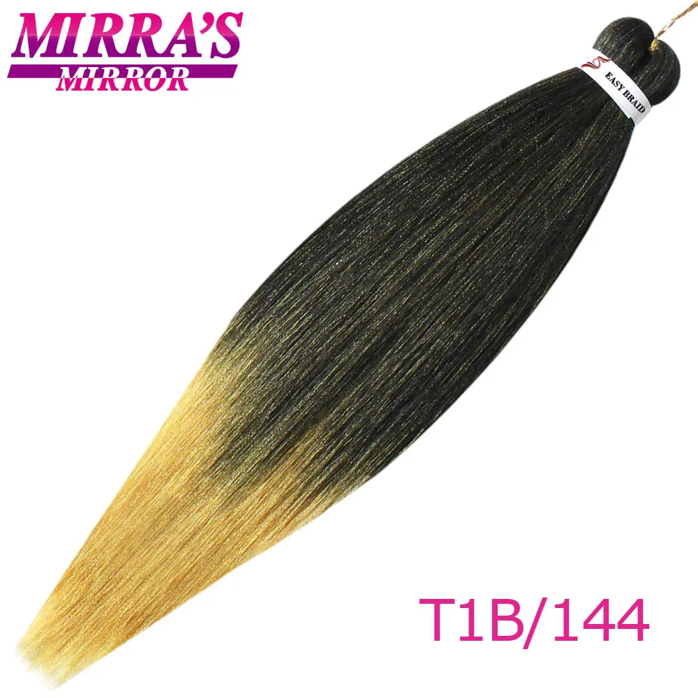 Mirra's Mirror Jumbo косы волос 2" 26" Ombre плетение волос 2 тона синтетическое плетение волос для вязаный крючком горячей воды набор - Цвет: #144