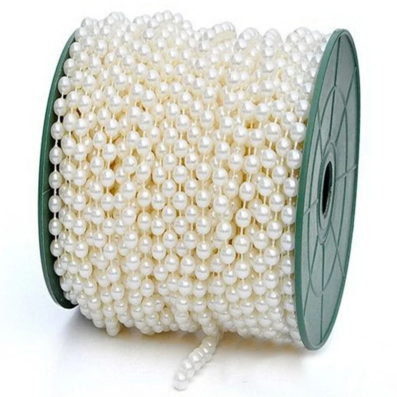 8 мм 20 м хлопок линия искусственный жемчуг бусины цепи фестиваль висячие