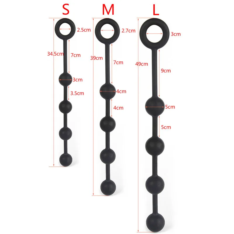 Большие Анальные шарики Силиконовые анальные пробки мячи кольцо для флирта