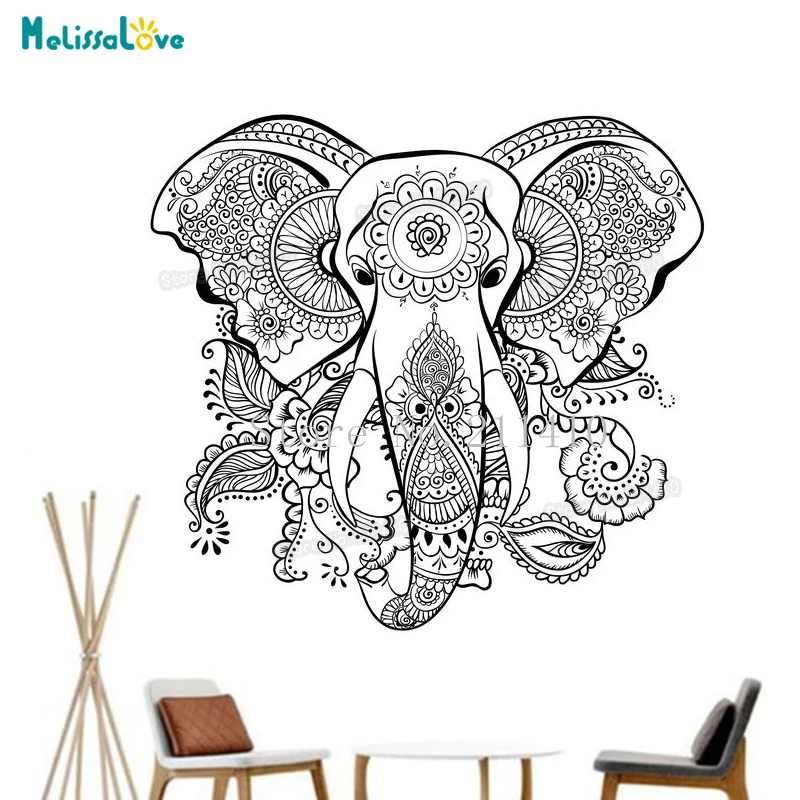 

Art Design Wall Sticker Elephant Decals For Living Room Bedroom Self-adhesive3d Vinyl Wall Art Murals Unique Gift YY836