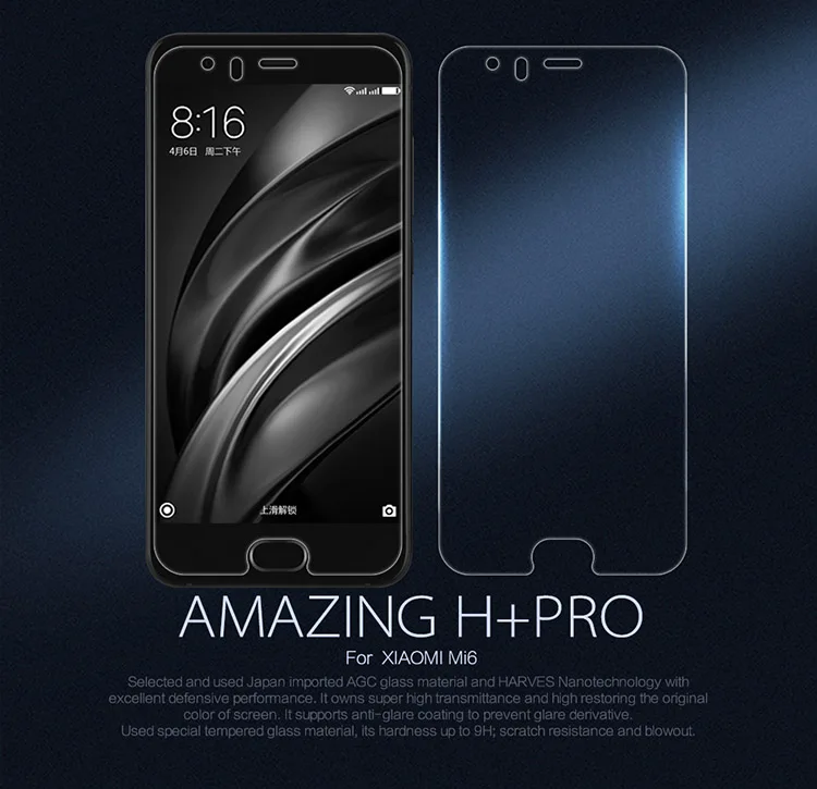 Xiaomi mi 6 чехол NILLKIN Barde с металлическим покрытием Алюминиевый сплав бампер крышка с подставкой кольцо держатель для Xiaomi mi 6 mi 6+ посылка - Цвет: H Plus Pro Glass